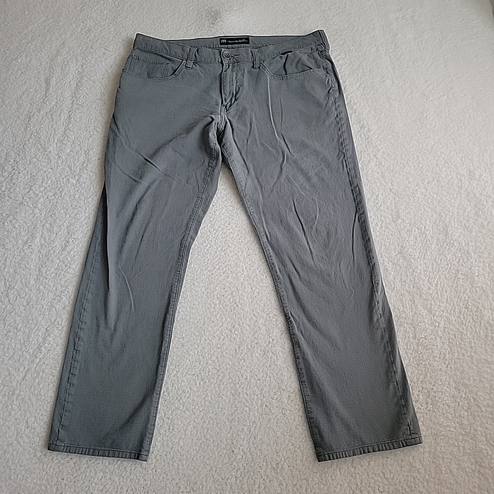 Travis Mathew Pants Mens 32x27 Blue Performance 5 Pockets Golf‎ Chino